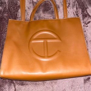 Authentic Light Brown MEDIUM TELFAR SHOPPING BAG